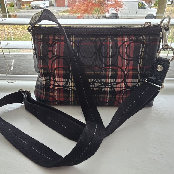 Coach Poppy Tartan Crossbody - Picture 2 of 4